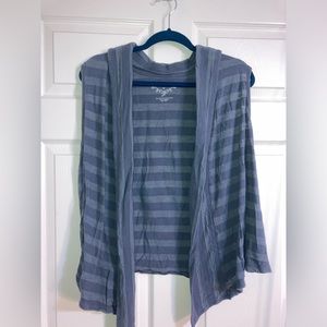 3 for $12- Sonoma Lifestyles bluegray sleeveless open front cardigan size XL